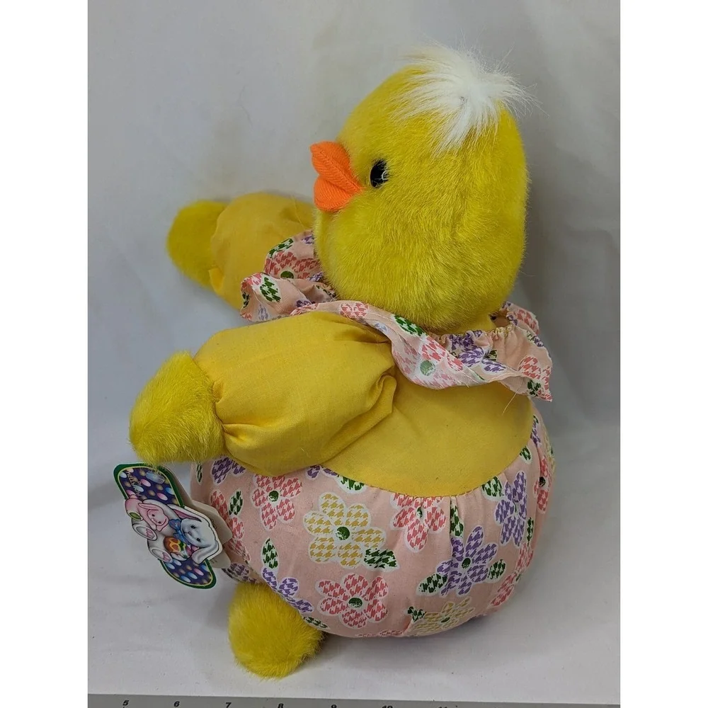 Kellytoy Yellow Puffy Duck Chick Plush 11 Inch Stuffed Animal Toy‎